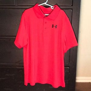 Under Armour Dri-Fit Golf Collard Shirt Red